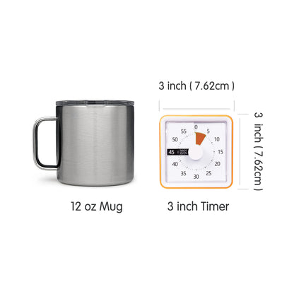 Visual Timer with Protective Case, 60-Minute Countdown Timer for Kids Autism ADHD Classroom Home Office, Countdown Clock for Teaching Work Meeting Time Management, Navy Blue/Colorful