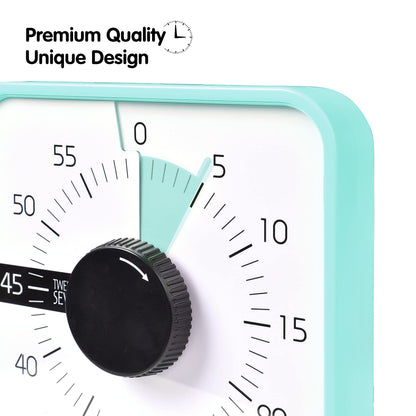 TWENTY5 SEVEN Countdown Timer 7.5 inch; 60 Minute 1 Hour Visual Timer – Classroom Teaching Tool Office Meeting, Mechanical Countdown Clock for Kids Exam Time Management Magnetic, Colorful
