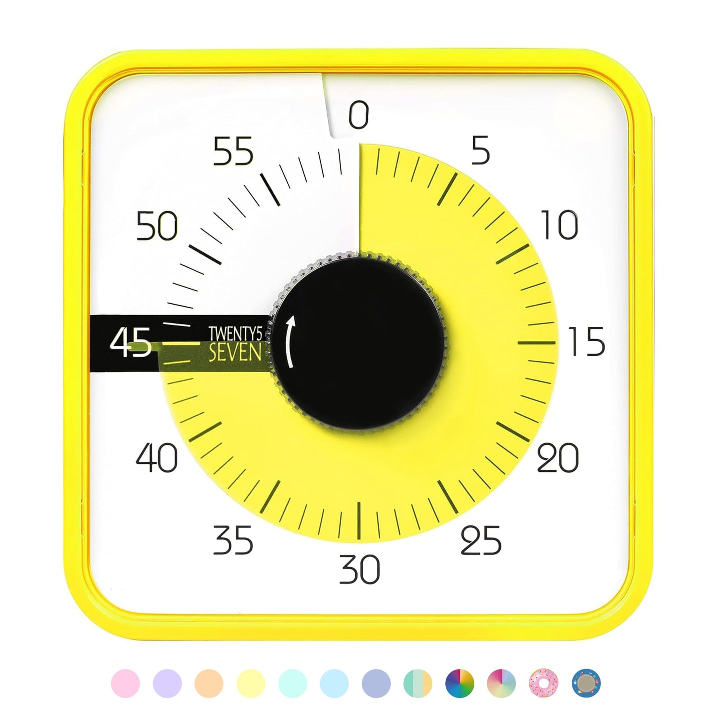 TWENTY5 SEVEN Countdown Timer 7.5 inch; 60 Minute 1 Hour Visual Timer – Classroom Teaching Tool Office Meeting, Mechanical Countdown Clock for Kids Exam Time Management Magnetic, Sky Blue