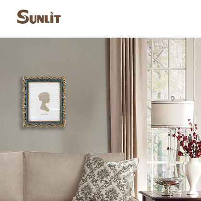 Sunlit Vintage Picture Frame 5x7 Inch, Luxury Antique Photo Frames with Glass Front, Photo Display, Tabletop Wall Hanging, Gift Ideas, Gold and Brown