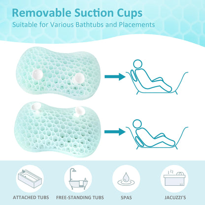Bath Jello Gel Bath Pillow – Ergonomic Lumbar Support for Bathtub Comfort