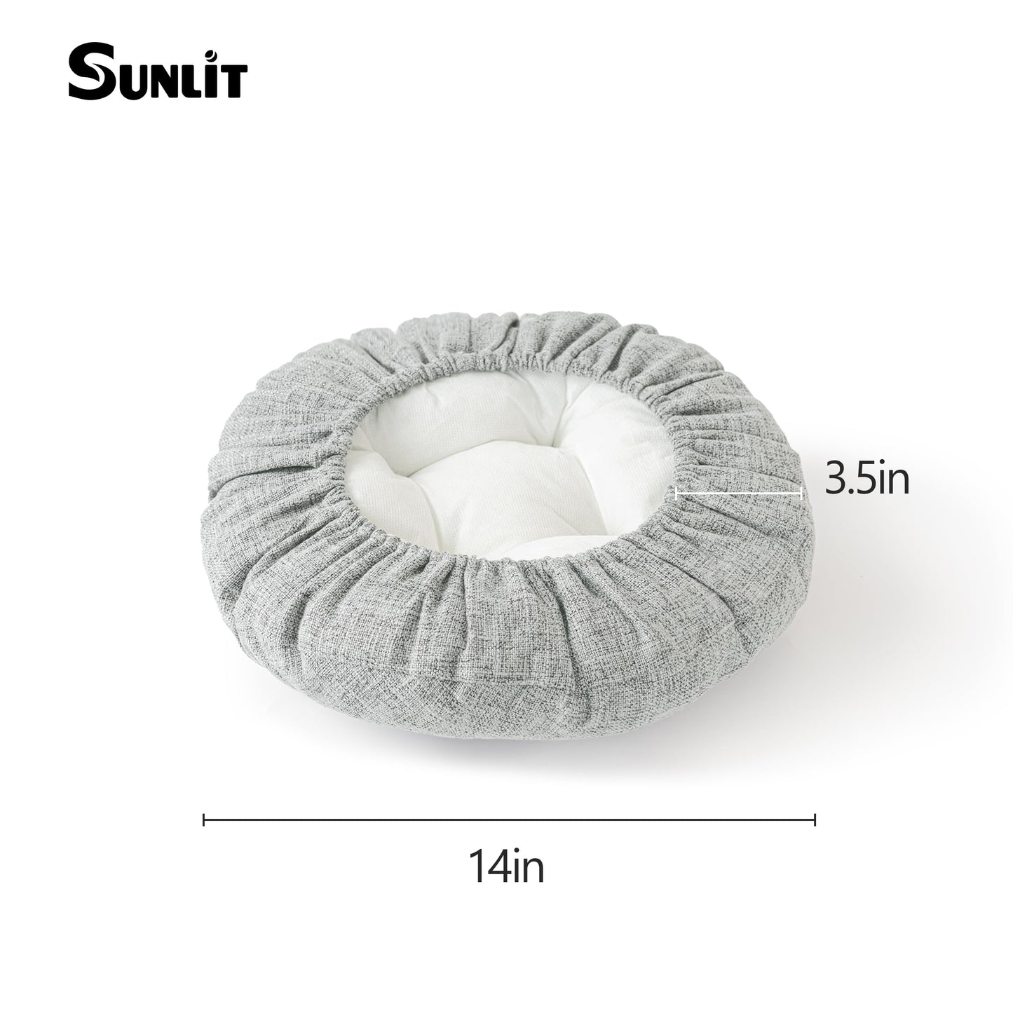 Sunlit Bar Stool Covers - Set of 2 Rectangle Bar Stool Seat Covers, Soft and Cushioned Bar Chair Covers, Easy to Install and Wash, Cover Only, Gray