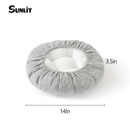 Sunlit Bar Stool Covers - Set of 2 Rectangle Bar Stool Seat Covers, Soft and Cushioned Bar Chair Covers, Easy to Install and Wash, Cover Only, Gray