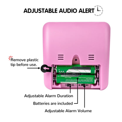 Visual Timer with Protective Case, 60-Minute Countdown Timer for Kids Autism ADHD Classroom Home Office, Countdown Clock for Teaching Work Meeting Time Management, Navy Blue/Colorful