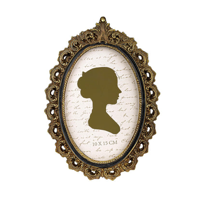 Sunlit Vintage Picture Frame 4x6 Inch, Oval Antique Photo Frames with Glass Front, Luxury Photo Display, Tabletop Wall Hanging, Gift Ideas, White