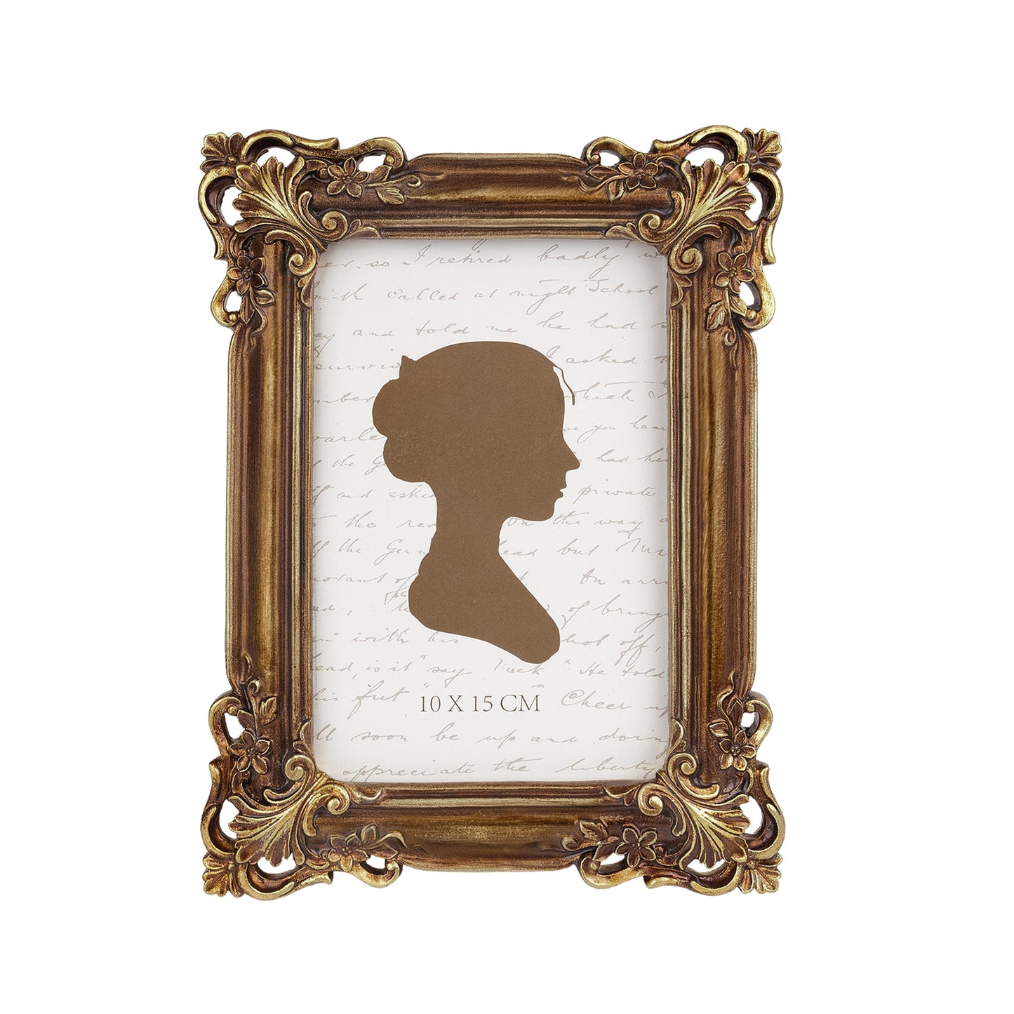 Sunlit Vintage Picture Frame 4x6 Inch, Luxury Antique Photo Frames with Glass Front, Photo Display, Tabletop Wall Hanging, Gift Ideas