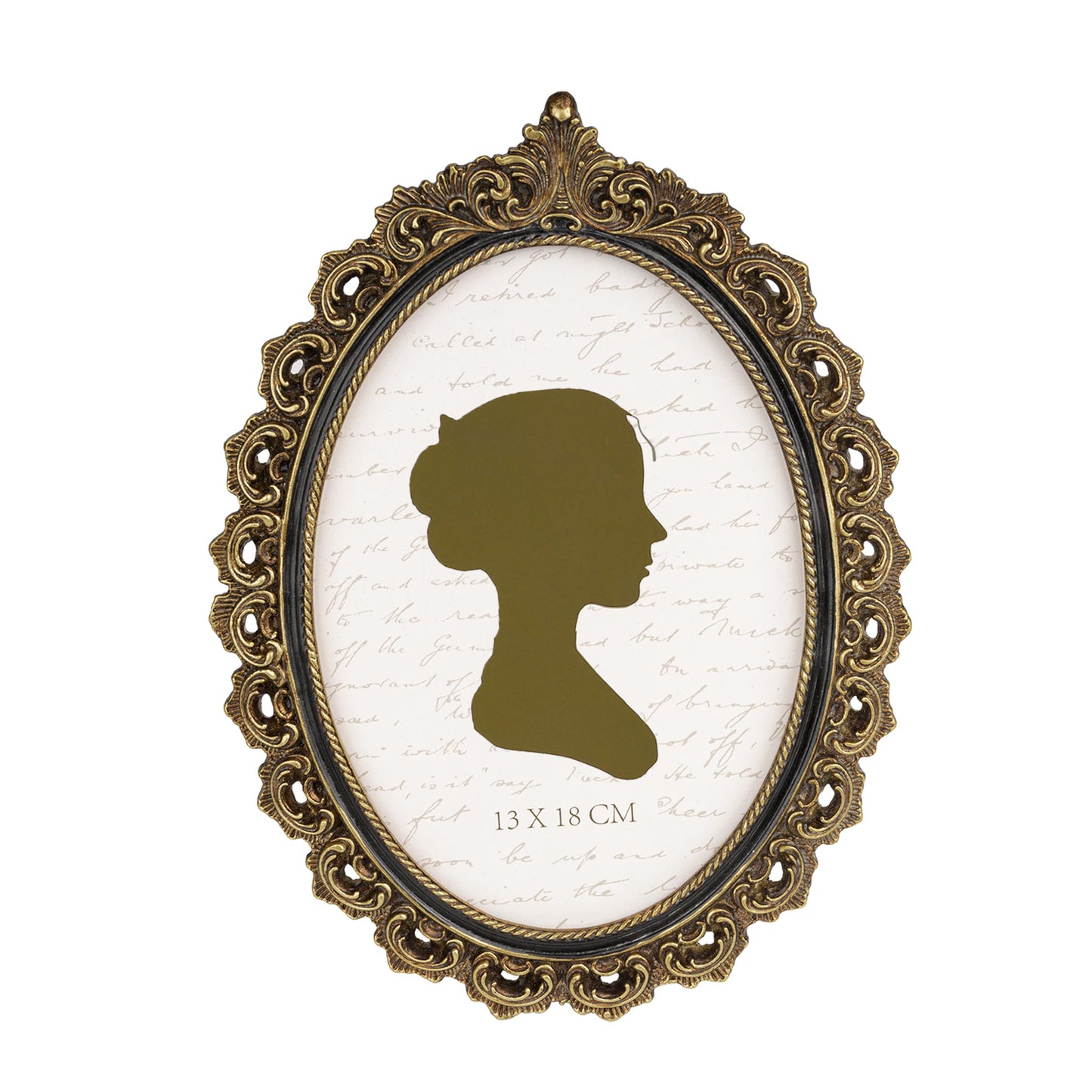 Sunlit Vintage Picture Frame 4x6 Inch, Oval Antique Photo Frames with Glass Front, Luxury Photo Display, Tabletop Wall Hanging, Gift Ideas, White