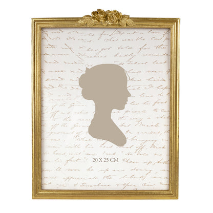 Sunlit Vintage Picture Frame 5x7 Inch, Luxury Antique Photo Frames with Glass Front, Luxury Photo Display, Tabletop Wall Hanging, Gift Ideas, Golden Rose