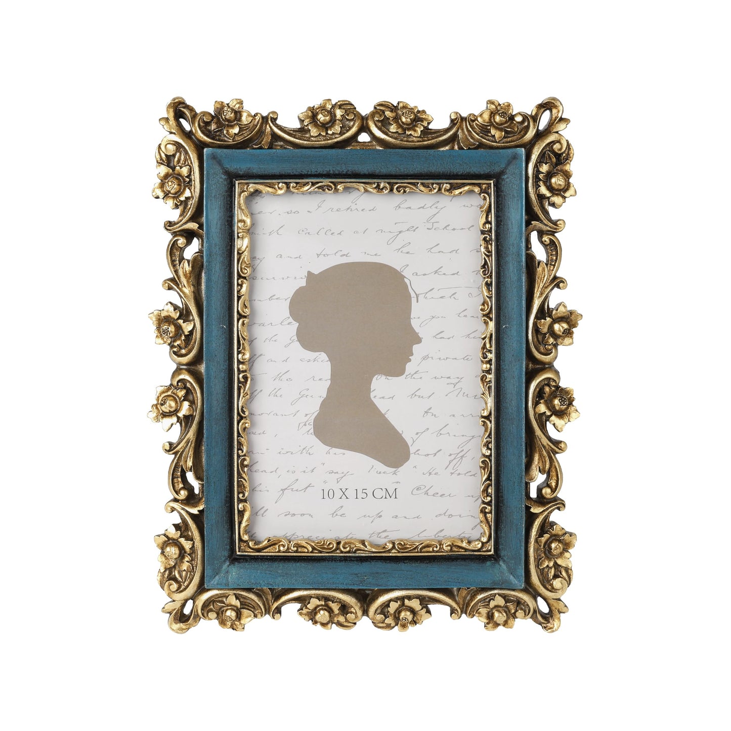 Sunlit Vintage Picture Frame 5x7 Inch, Luxury Antique Photo Frames with Glass Front, Photo Display, Tabletop Wall Hanging, Gift Ideas, Gold and Brown