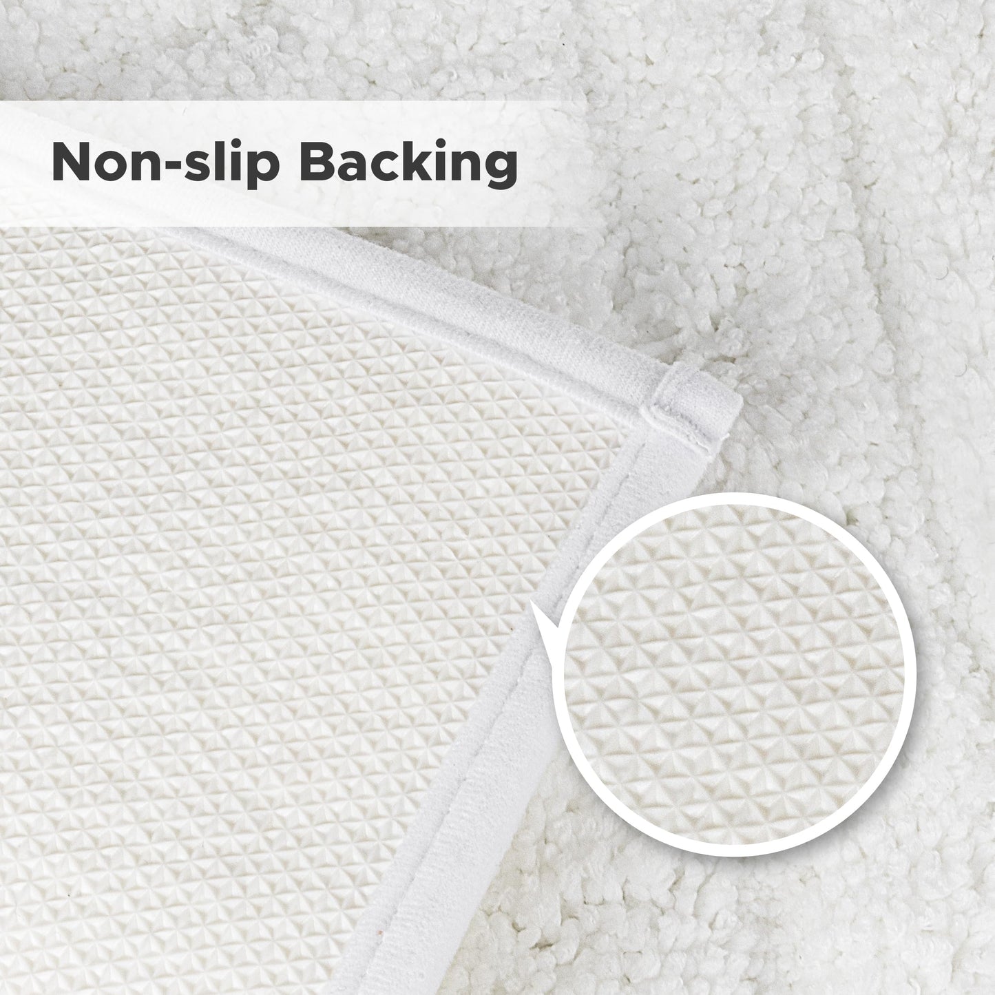 Sunlit 20"x30" Boho Decorative Textured Bathroom Rug Mat, Mid Century Modern Non-Slip Absorbent Soft Bath Mat, Organic Modern Floor Mat Dry Fast Machine Washable, Light Gray