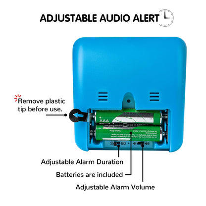 Visual Timer with Protective Case, 60-Minute Countdown Timer for Kids Autism ADHD Classroom Home Office, Countdown Clock for Teaching Work Meeting Time Management, Navy Blue/Colorful