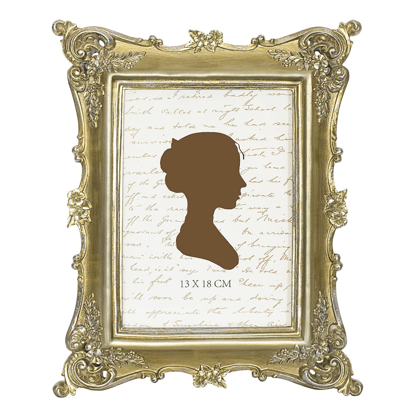 Sunlit Vintage Picture Frame 4x4 Inch, Luxury Antique Square Photo Frames with Glass Front, Photo Display, Tabletop Wall Hanging, Gift Ideas, Bronze Gold