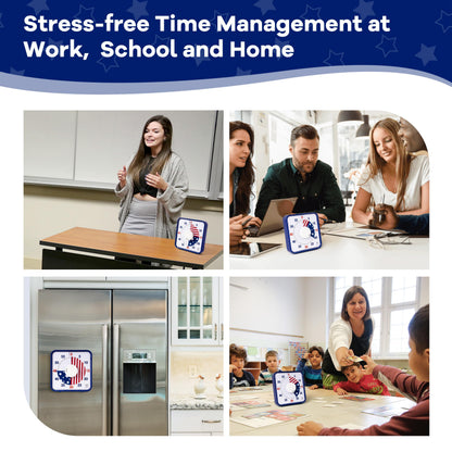 TWENTY5 SEVEN Countdown Timer 7.5 inch; 60 Minute 1 Hour Visual Timer – Classroom Teaching Tool Office Meeting, Mechanical Countdown Clock for Kids Exam Time Management Magnetic, Colorful