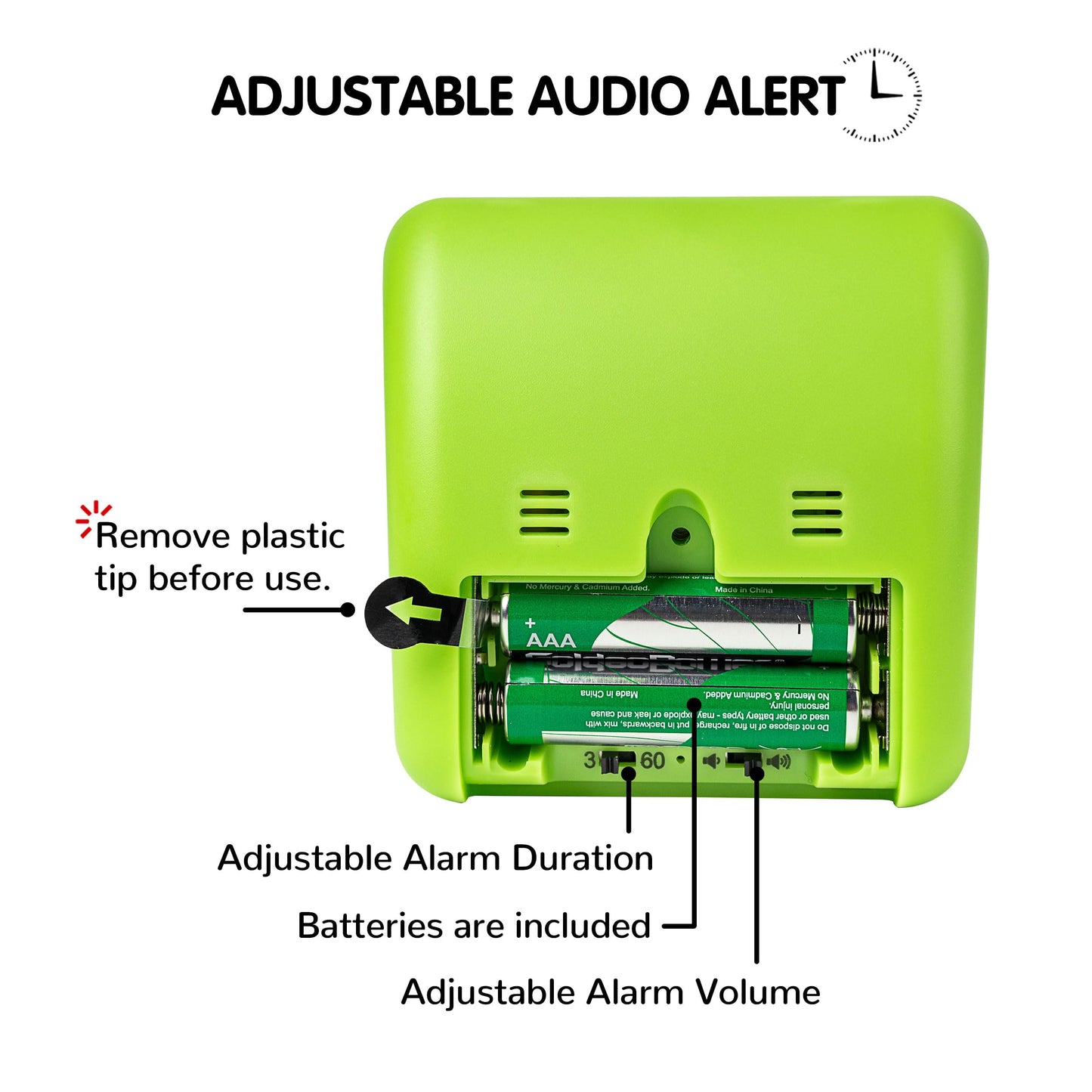 Visual Timer with Protective Case, 60-Minute Countdown Timer for Kids Autism ADHD Classroom Home Office, Countdown Clock for Teaching Work Meeting Time Management, Navy Blue/Colorful