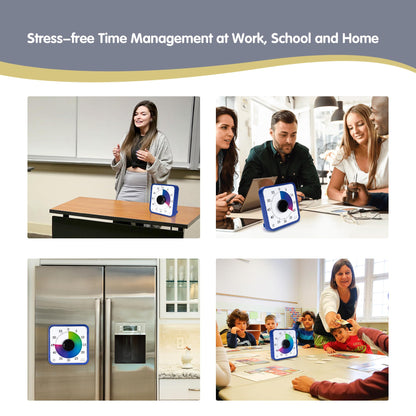 Visual Timer 7.5 inch, 60-Minute Countdown Timer for Kids Classroom Teaching Tool Office Meeting, Mechanical Countdown Clock for Exam Time Management Magnetic Kitchen Timer, Purple