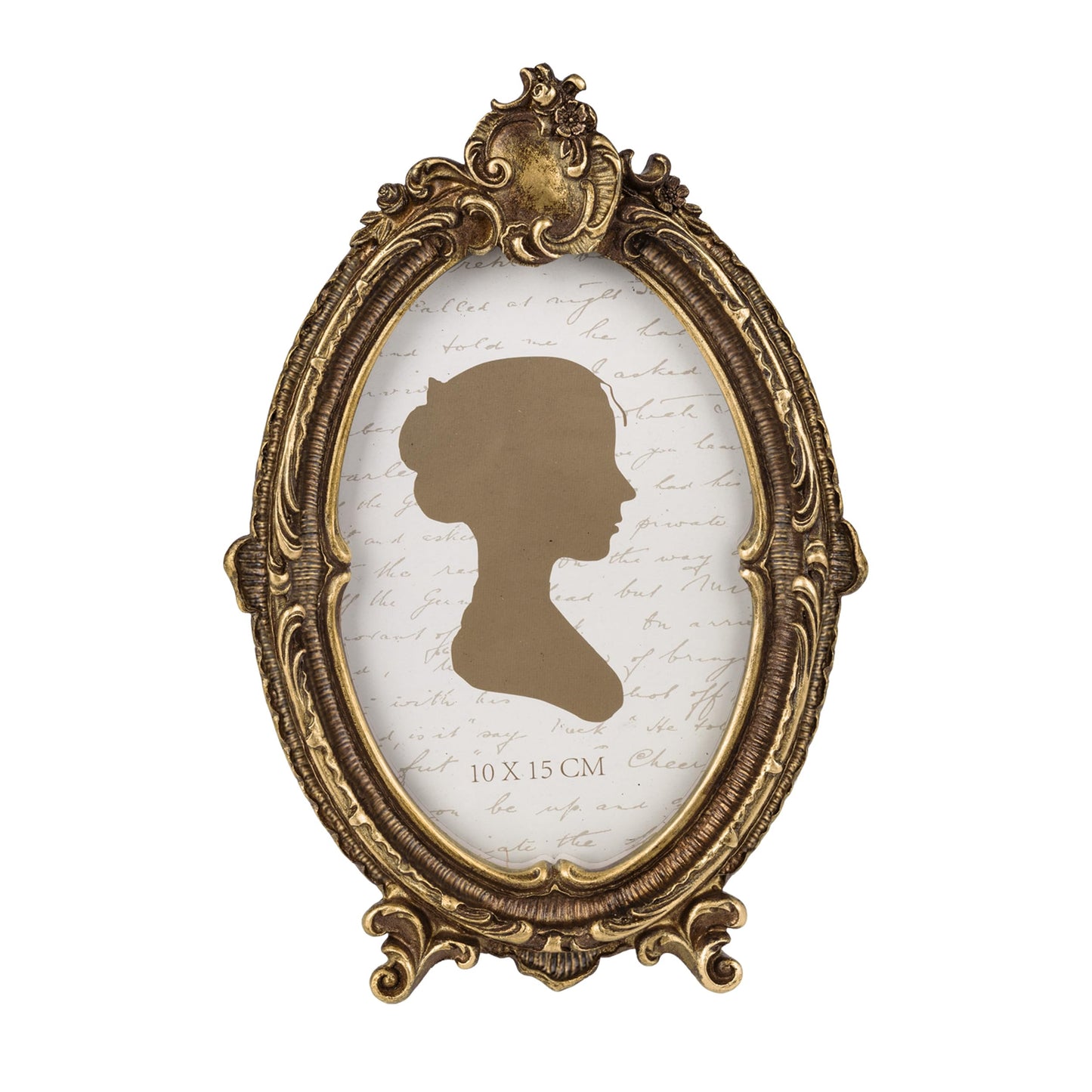 Sunlit Vintage Picture Frame 4x6 Inch, Oval Antique Photo Frames with Glass Front, Luxury Photo Display, Tabletop Wall Hanging, Gift Ideas, Brown
