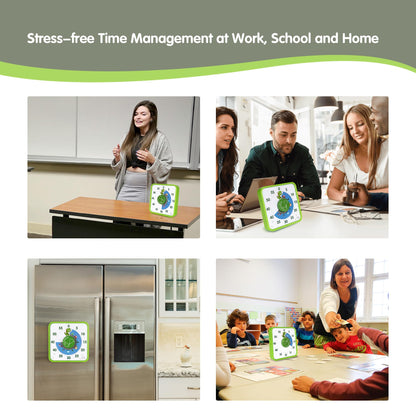 Visual Timer 7.5 inch, 60-Minute Countdown Timer for Kids Classroom Teaching Tool Office Meeting, Mechanical Countdown Clock for Exam Time Management Magnetic Kitchen Timer, Purple