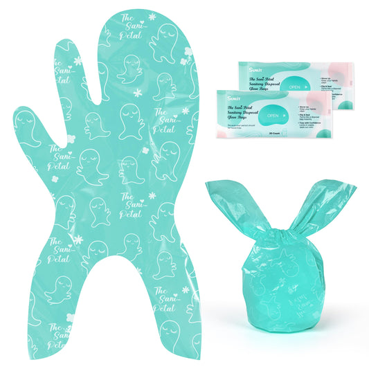 Sunlit The Sani-Petal Feminine Sanitary Disposal Bags, Hygienic Odor-Reducing and Discreet Solution for Tampons Pads Liners and More - 5 Pack, 100 Count