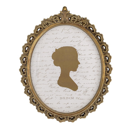 Sunlit Vintage Picture Frame 4x6 Inch, Oval Antique Photo Frames with Glass Front, Luxury Photo Display, Tabletop Wall Hanging, Gift Ideas, White