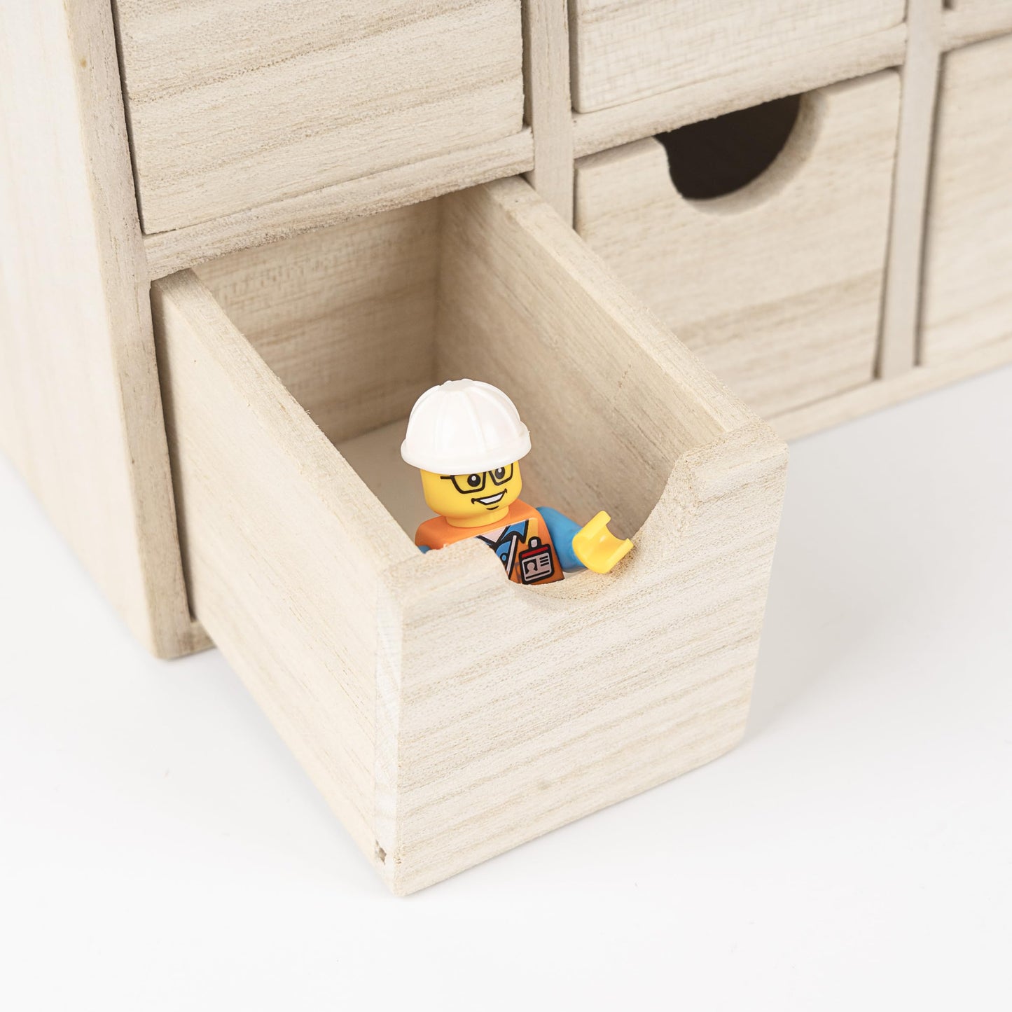 Sunlit Christmas Wooden Advent Calendar with Drawers, Unfinished Wooden, House Shaped Countdown Calendar Ready to Decorate and Personalize | Craft Storage Box | DIY Guru and Crafters
