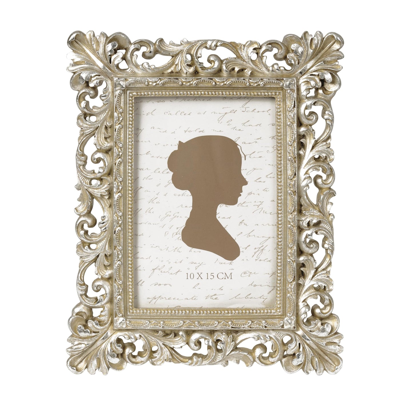 Sunlit Vintage Picture Frame 4x4 Inch, Luxury Antique Square Photo Frames with Glass Front, Photo Display, Tabletop Wall Hanging, Gift Ideas, Antique Gold Silver