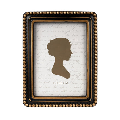 Sunlit Boho Vintage Picture Frame 4x4 Inch with Beaded Border, Luxury Antique Square Photo Frames with Glass Front, Photo Display, Tabletop Wall Hanging, Gift Idea, Distressed White
