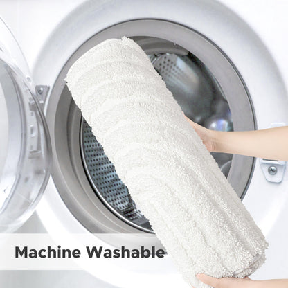 Sunlit 24"x60" Boho Decorative Textured Bathroom Rugs Runner, Mid Century Modern Extra Long Non-Slip Absorbent Soft Bath Mat, Organic Modern Floor Mat Bath Runner Dry Fast Machine Washable, Gray