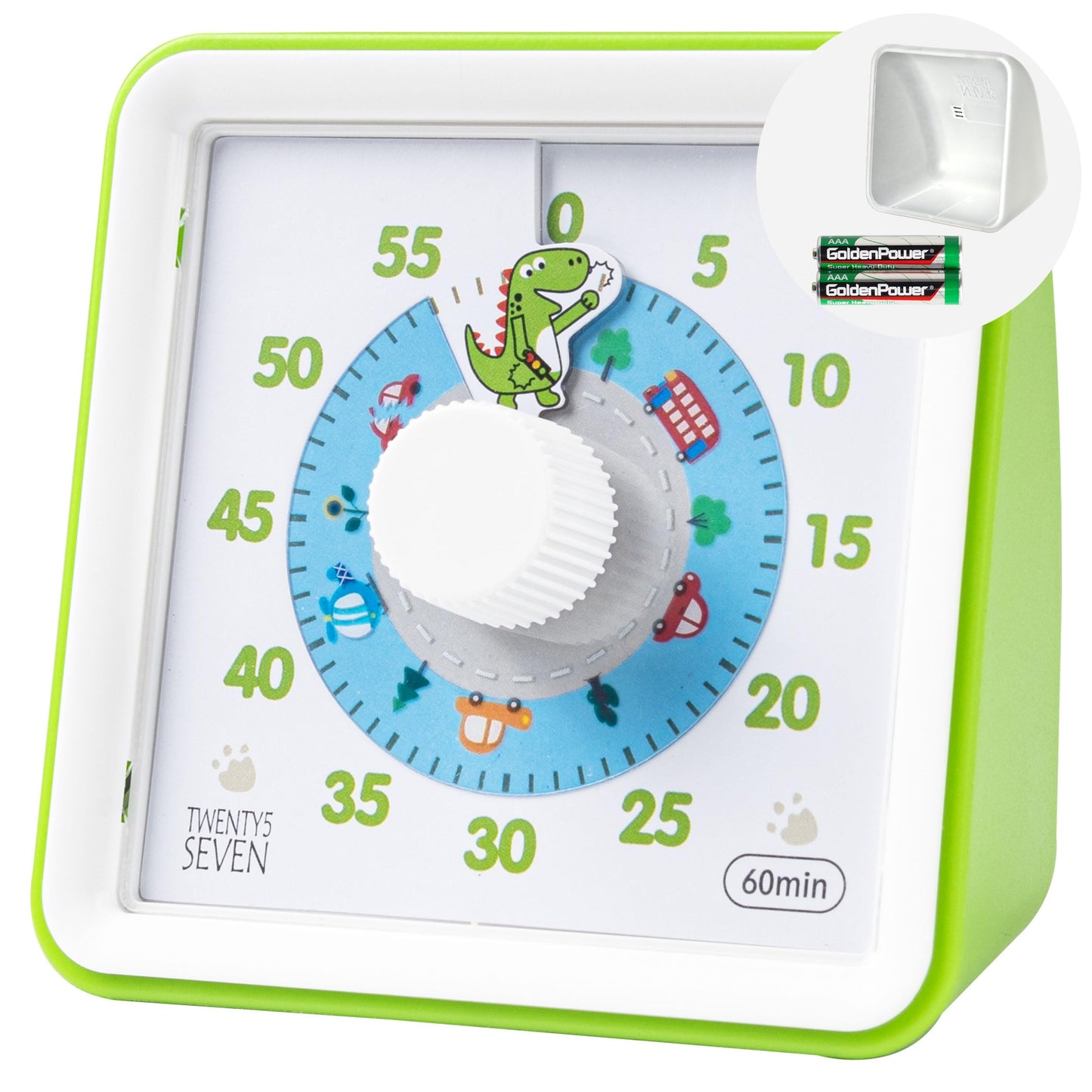 Visual Timer with Protective Case, 60-Minute Countdown Timer for Kids Autism ADHD Classroom Home Office, Countdown Clock for Teaching Work Meeting, Pomodoro Timer for Time Management Education, Purple