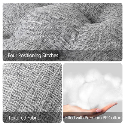 Sunlit Bar Stool Covers - Set of 2 Rectangle Bar Stool Seat Covers, Soft and Cushioned Bar Chair Covers, Easy to Install and Wash, Cover Only, Gray