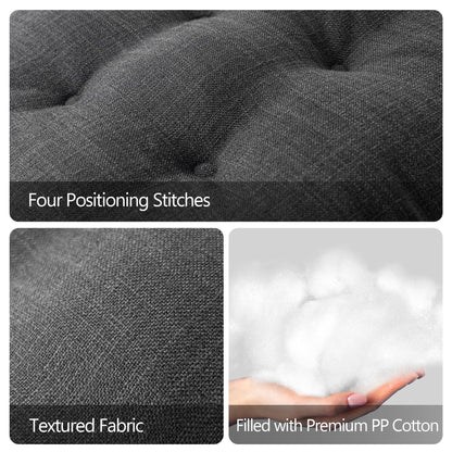 Sunlit Bar Stool Covers - Set of 2 Rectangle Bar Stool Seat Covers, Soft and Cushioned Bar Chair Covers, Easy to Install and Wash, Cover Only, Gray