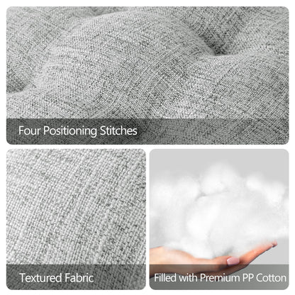 Sunlit Bar Stool Covers - Set of 2 Rectangle Bar Stool Seat Covers, Soft and Cushioned Bar Chair Covers, Easy to Install and Wash, Cover Only, Gray