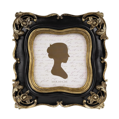 Sunlit Vintage Small Picture Frame 2.5x3.5 Inch, Antique Mini Polaroid Photo Frames with Glass Front, Luxury Wallet Size Picture Frames, Tiny Photo Frames Display Tabletop Wall Hanging Gift Ideas, Gold