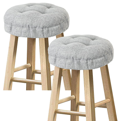 Sunlit Bar Stool Covers - Set of 2 Rectangle Bar Stool Seat Covers, Soft and Cushioned Bar Chair Covers, Easy to Install and Wash, Cover Only, Gray