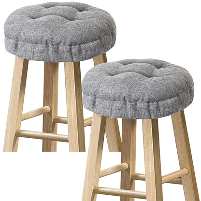 Sunlit Bar Stool Covers - Set of 2 Rectangle Bar Stool Seat Covers, Soft and Cushioned Bar Chair Covers, Easy to Install and Wash, Cover Only, Gray