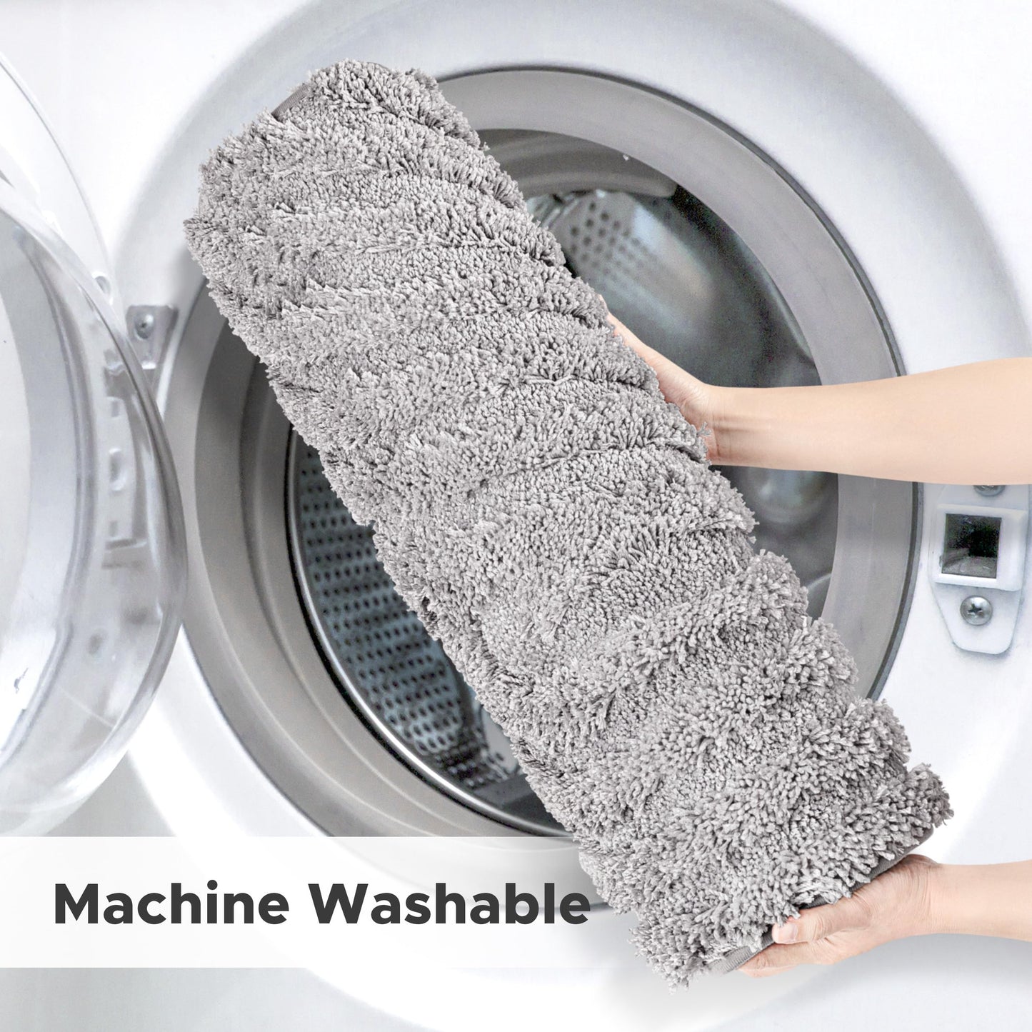 Sunlit 24"x60" Boho Decorative Textured Bathroom Rugs Runner, Mid Century Modern Extra Long Non-Slip Absorbent Soft Bath Mat, Organic Modern Floor Mat Bath Runner Dry Fast Machine Washable, Gray