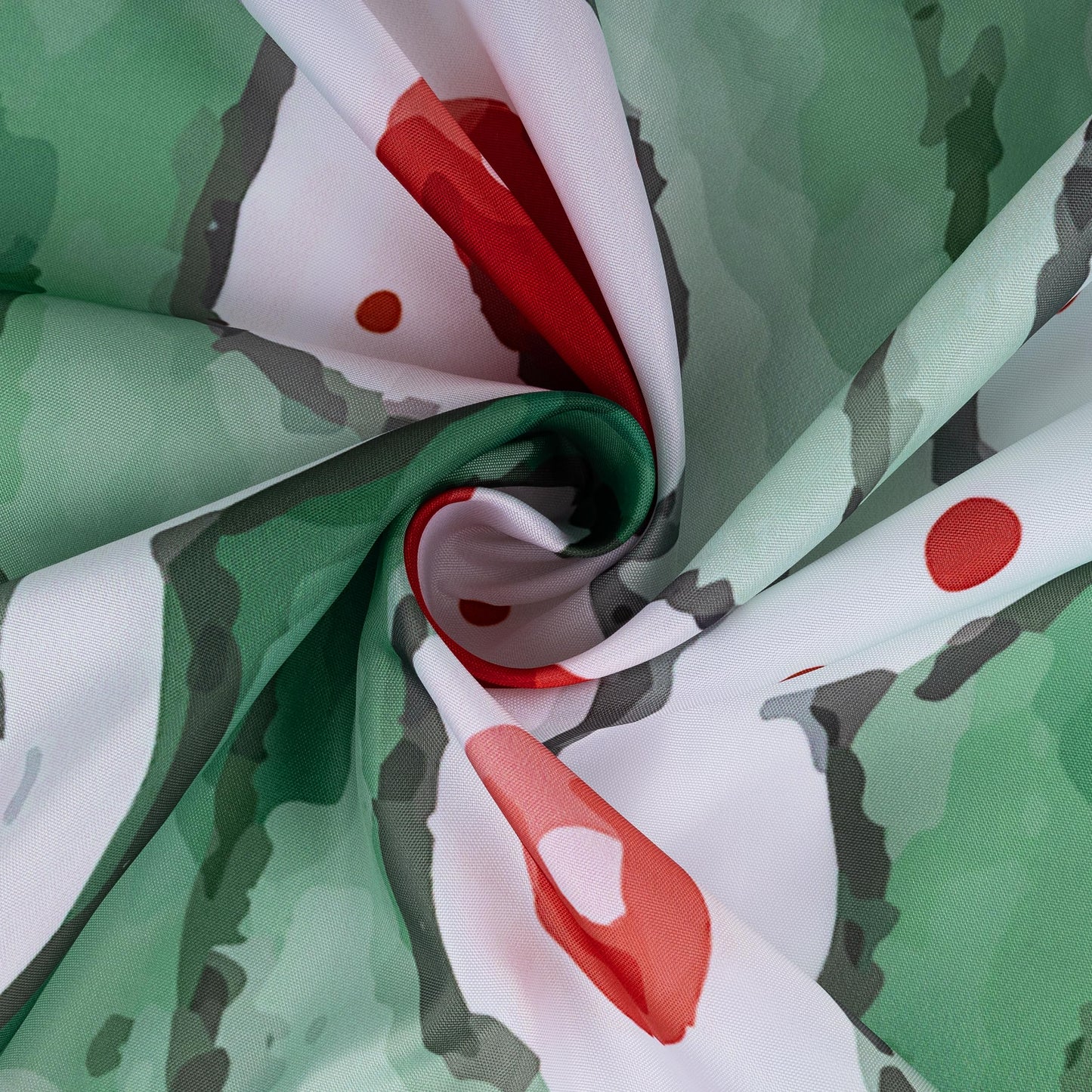 Sunlit Christmas Shower Curtain, Green Xmas Pine Tree with Red Star Ornament Holiday Floral Holly Berries Decorations Festive Bathroom Fabric Shower Curtain, Home Decor Tapestry, 72" x 72"