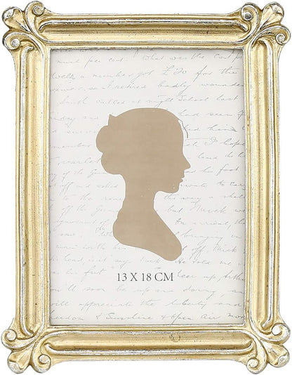 Sunlit Vintage Picture Frame 8x10 Inch, Luxury Antique Photo Frames with Glass Front, Photo Display, Tabletop Wall Hanging, Gift Ideas, Gold