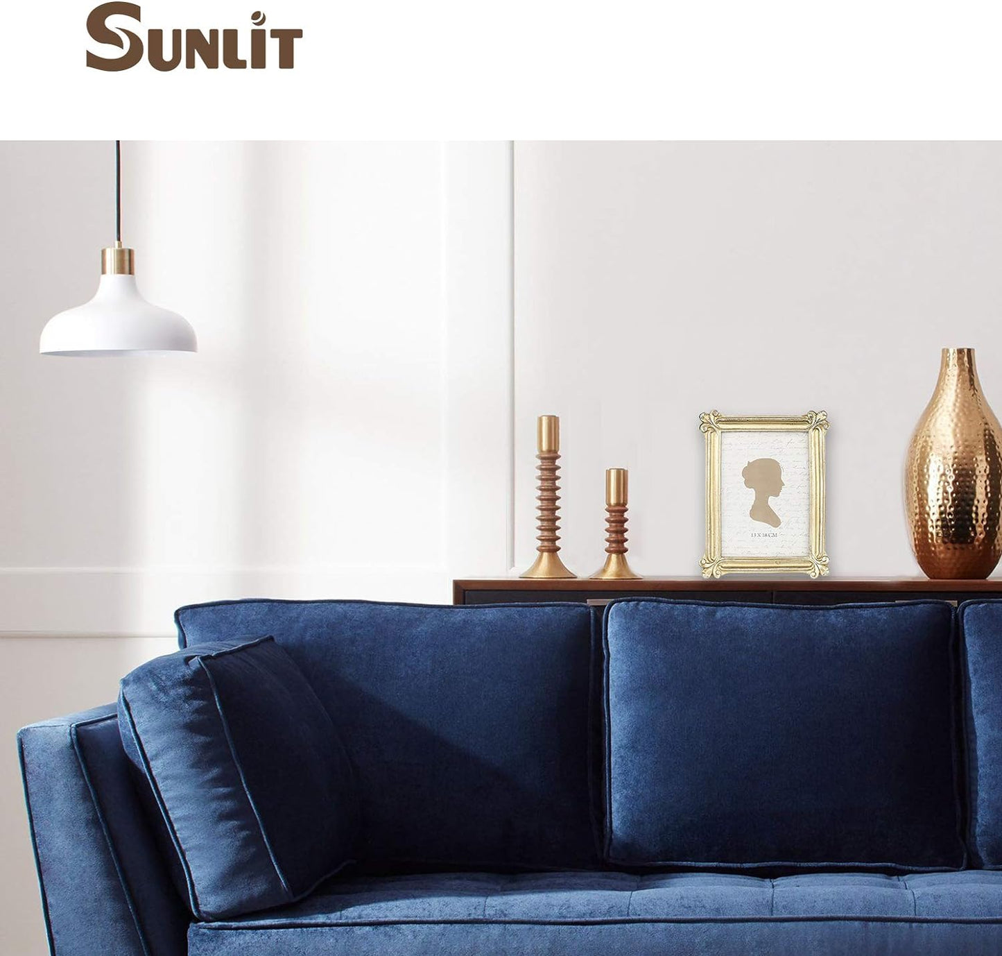 Sunlit Vintage Picture Frame 8x10 Inch, Luxury Antique Photo Frames with Glass Front, Photo Display, Tabletop Wall Hanging, Gift Ideas, Gold