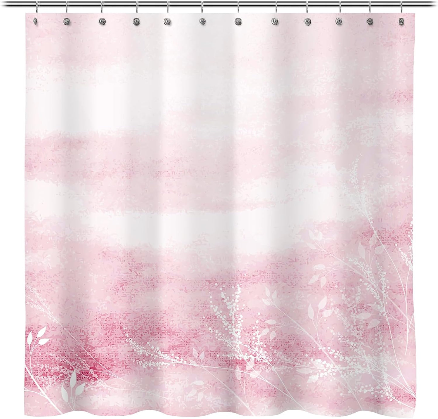 Sunlit Design Dreamy Shower Curtain, Flowering Vines in Pastel Cloud Fabric Shower Curtain with Purple Background, Bathroom Decoration Art Painting Shower Curtains, Purple, 71" x 71"