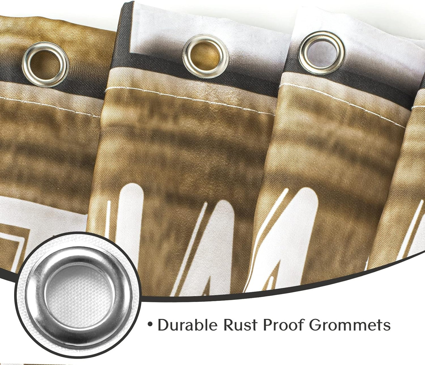 Sunlit Extra Long Inspirational Motivational Happiness Quotes for Courage Be Awesome Poster Print Rustic Cabin Shower Curtain Teak Closet Curtain Home Bathroom Decor Fabric Quote Tapestry